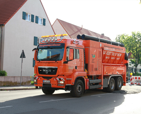 Saugbagger-Baustelle - TUR Saugbaggerdienst GmbH